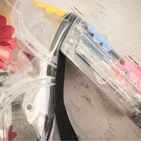 Delia*s Y2k groovy disco get your groove on PVC platform boots Sz 7 - Picture 7 of 11